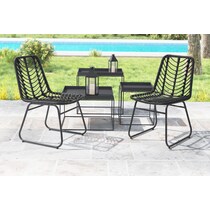 zion black outdoor chair   