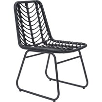 zion black outdoor chair   