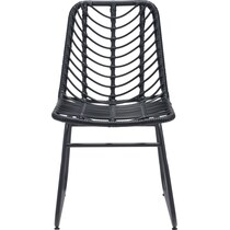 zion black outdoor chair   