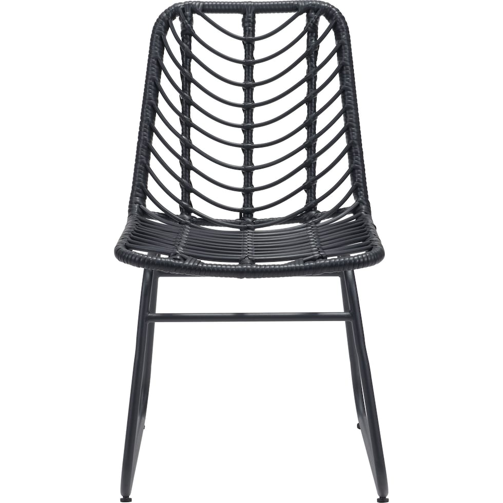 zion black outdoor chair   