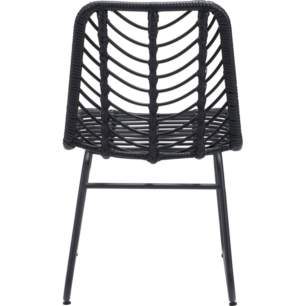 zion black outdoor chair   