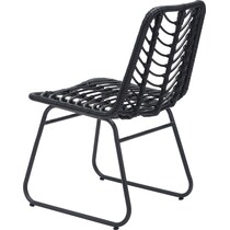 zion black outdoor chair   
