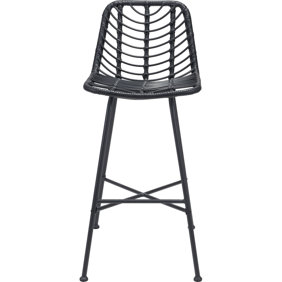 zion black outdoor stool   