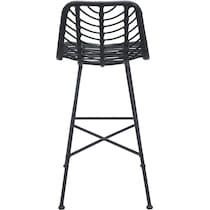 zion black outdoor stool   