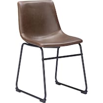 zion dark brown dining chair   