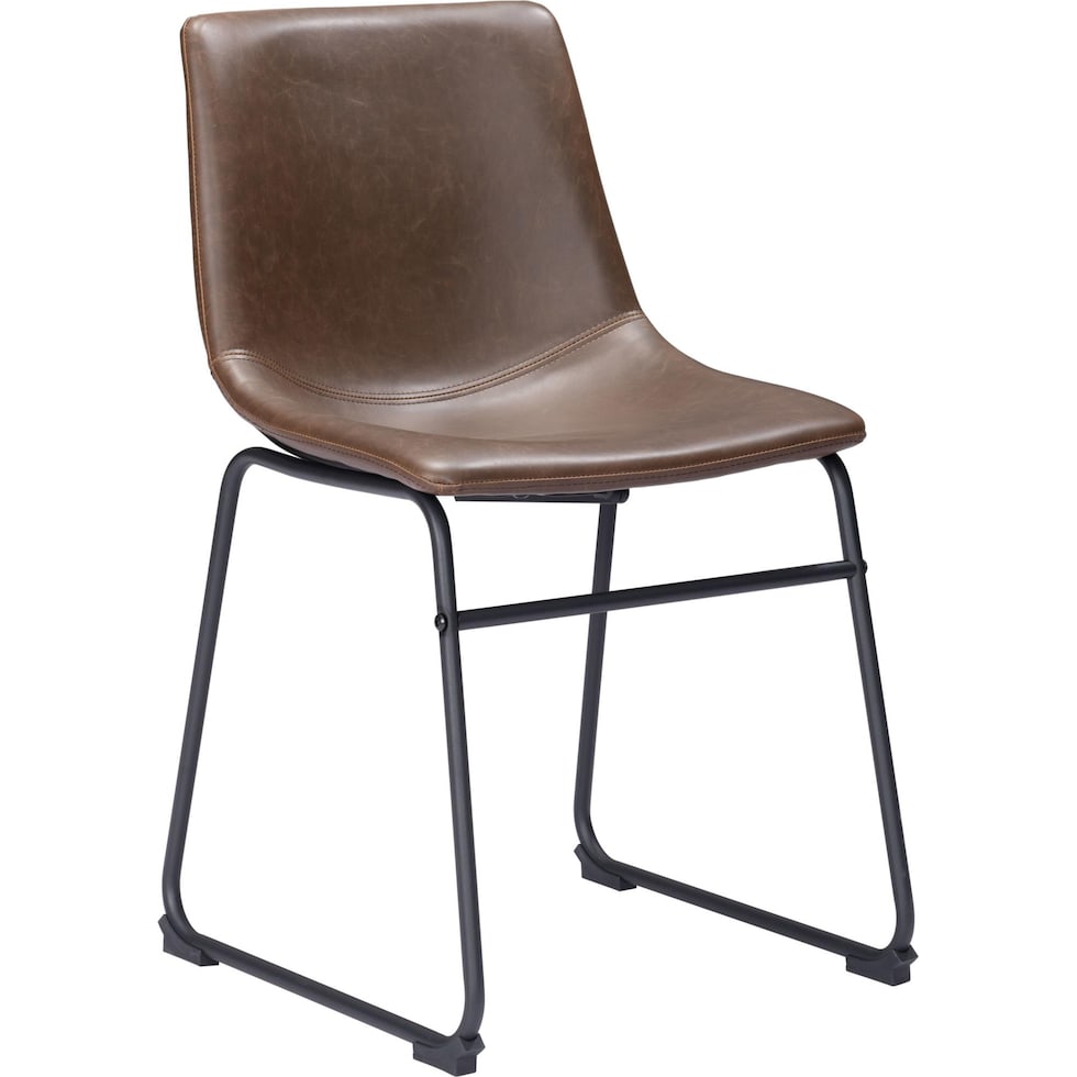 zion dark brown dining chair   