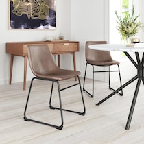 zion dark brown dining chair   