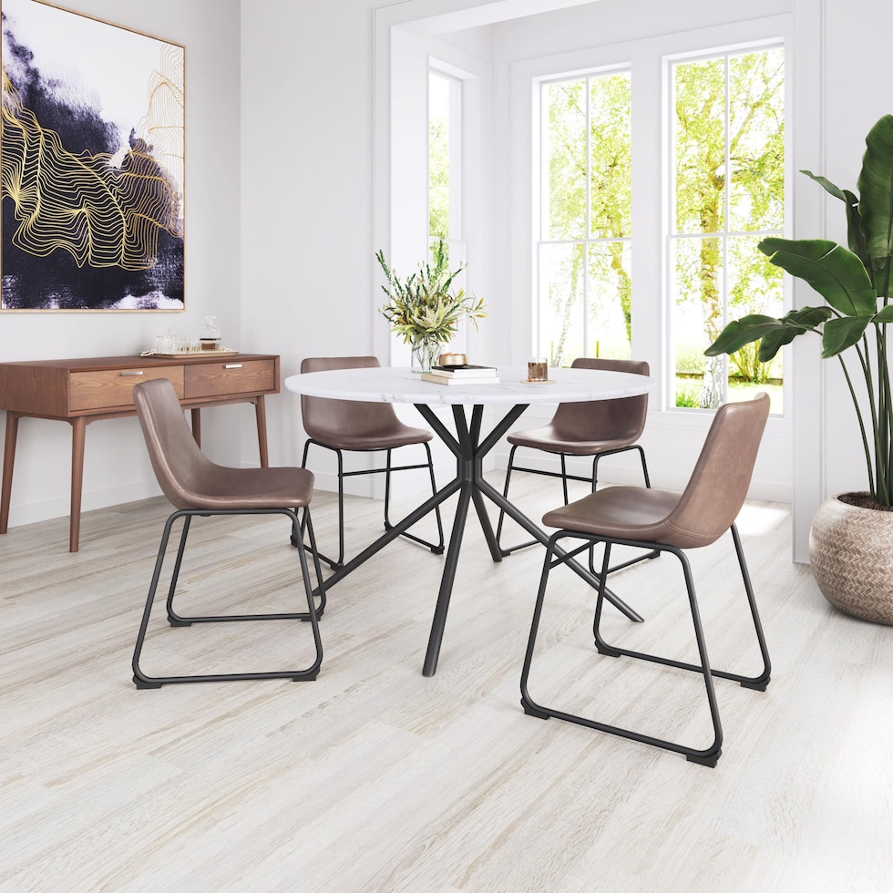 zion dark brown dining chair   