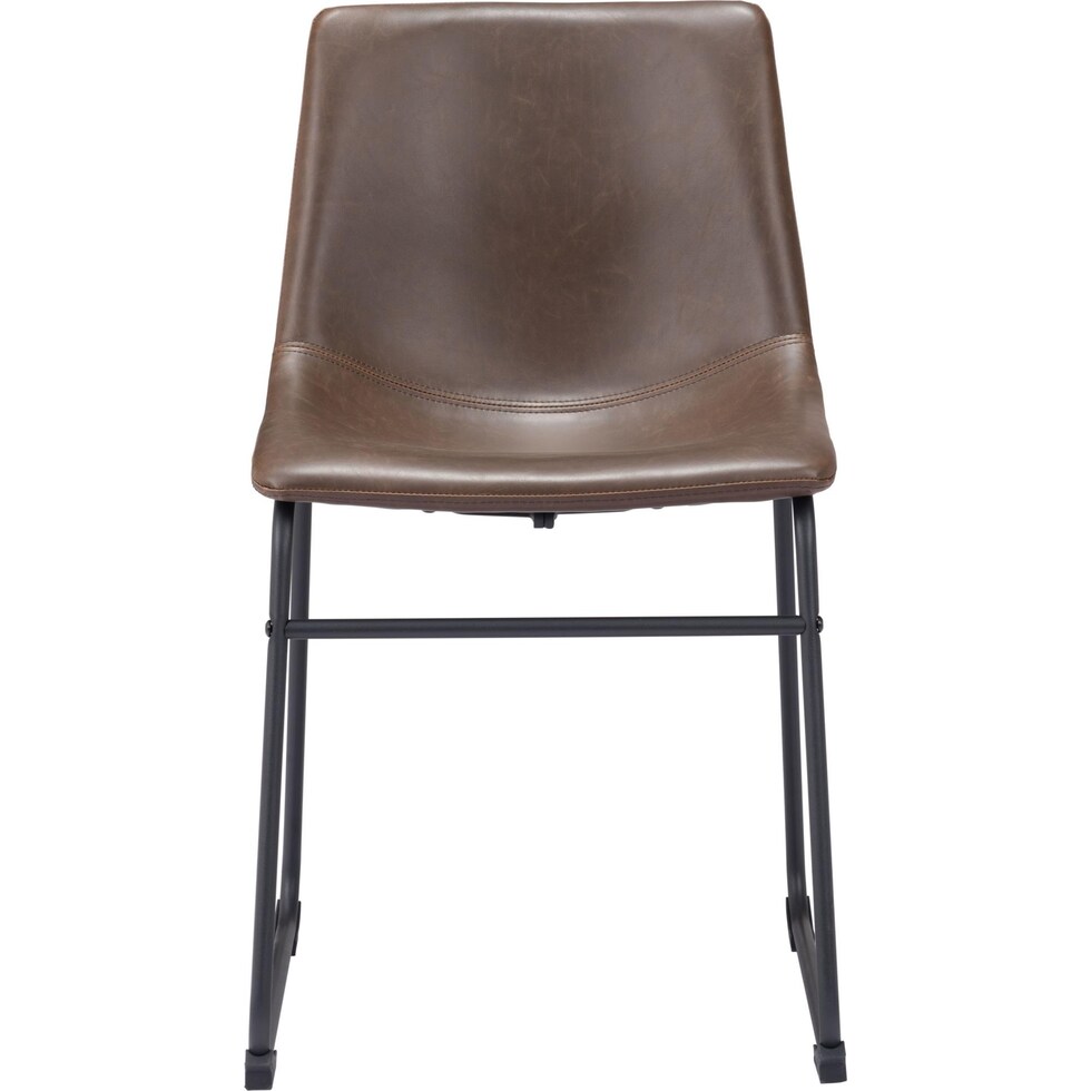 zion dark brown dining chair   