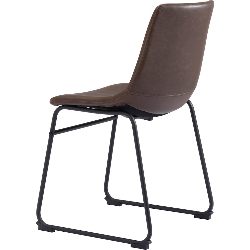 zion dark brown dining chair   