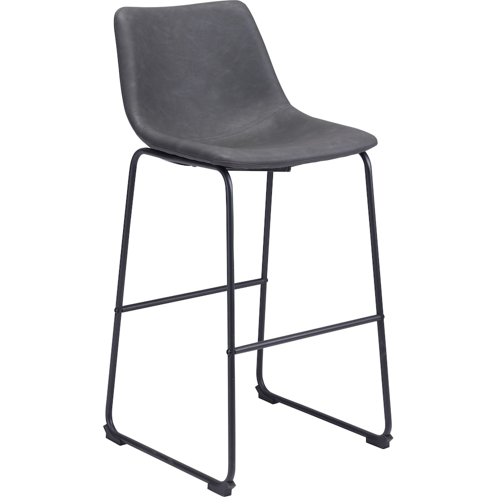 zion gray bar stool   