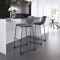 zion gray bar stool   