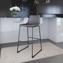 zion gray bar stool   