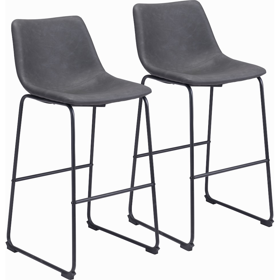 zion gray bar stool   