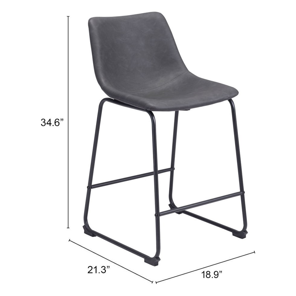 zion gray counter height stool   