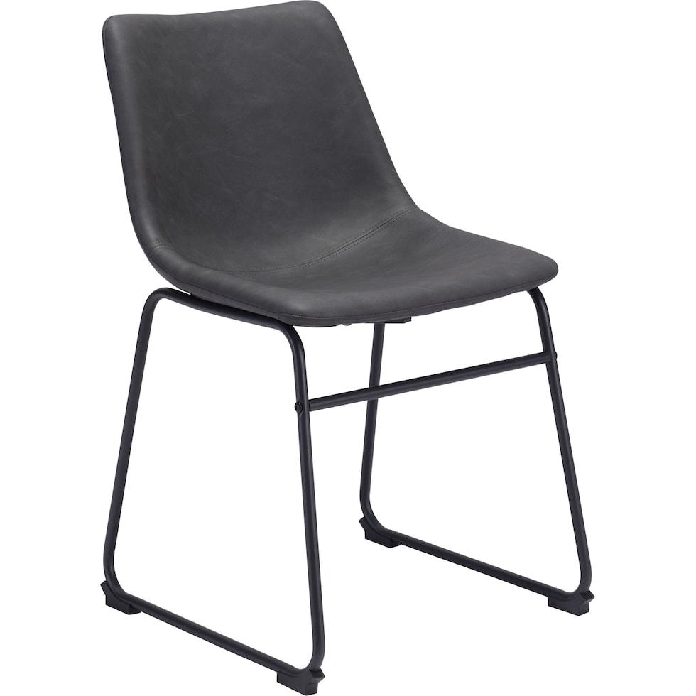 zion gray dining chair   