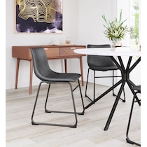 zion gray dining chair   