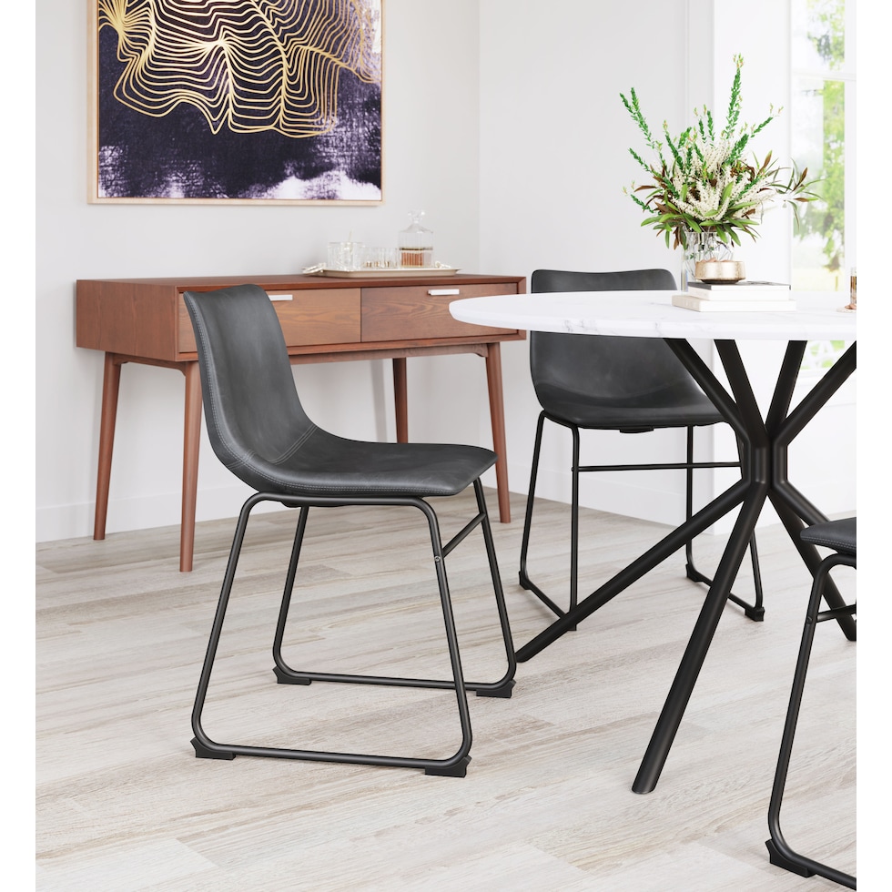 zion gray dining chair   