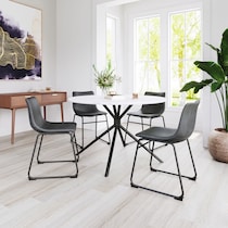 zion gray dining chair   