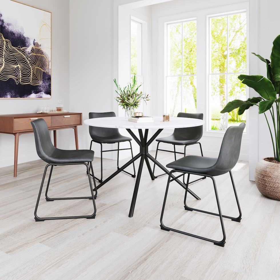 zion gray dining chair   