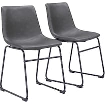 zion gray dining chair   