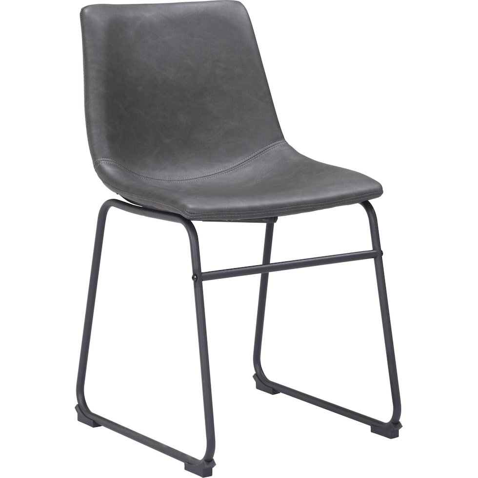zion gray dining chair   