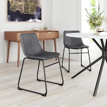 zion gray dining chair   