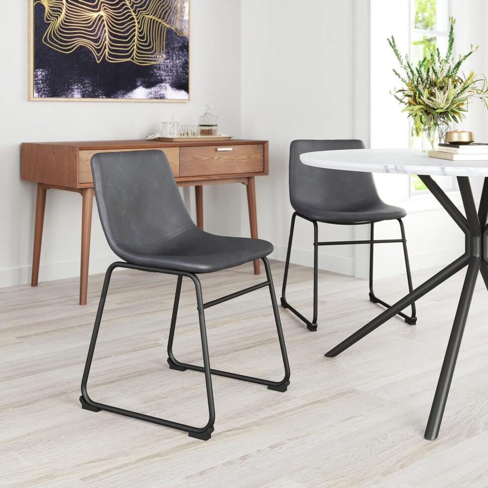 zion gray dining chair   