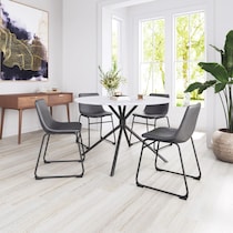 zion gray dining chair   
