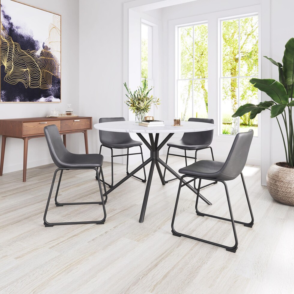 zion gray dining chair   