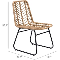 zion light brown outdoor chair   