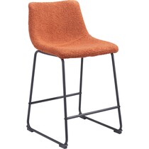 zion orange counter height stool   