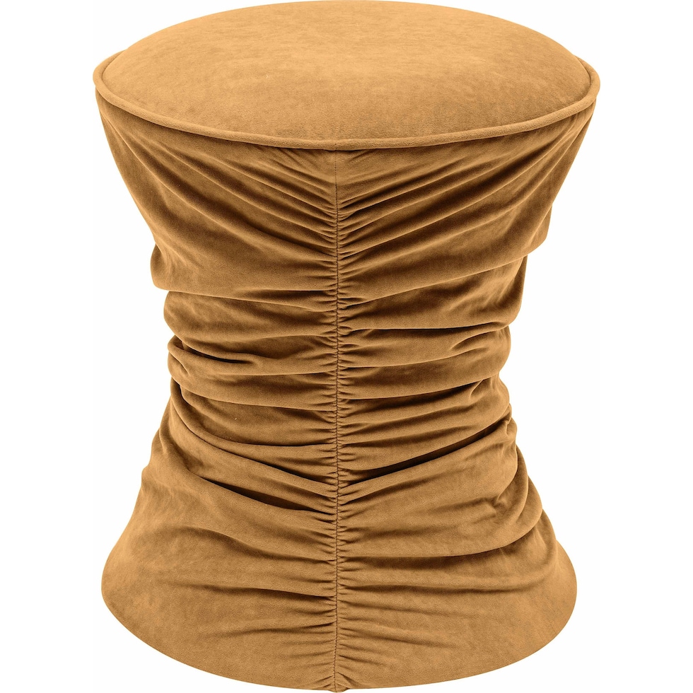 zirconia dark terracotta velvet ottoman   