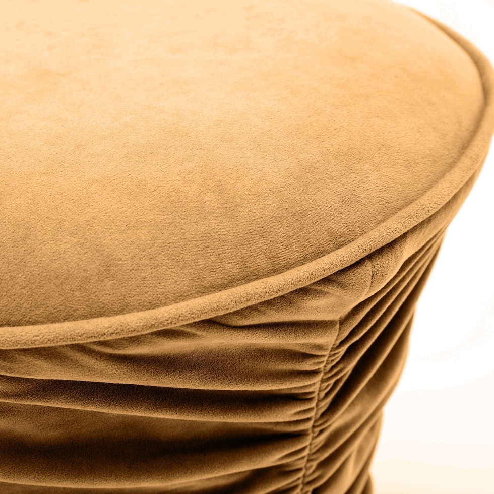 zirconia dark terracotta velvet ottoman   