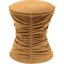 zirconia dark terracotta velvet ottoman   