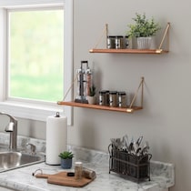 zola dark brown wall shelf   