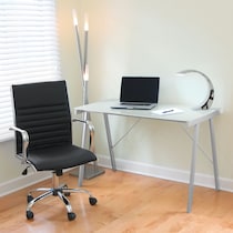 zone white desk   