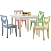 zonie multicolor  pc youth dining set   