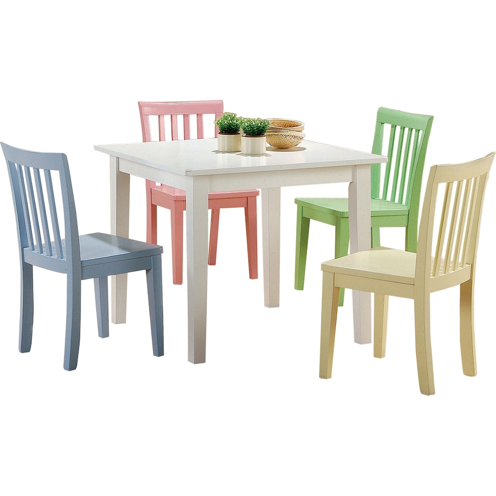 zonie multicolor  pc youth dining set   