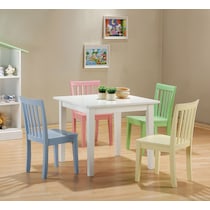 zonie multicolor  pc youth dining set   