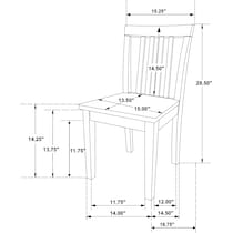 zonie multicolor  pc youth dining set   