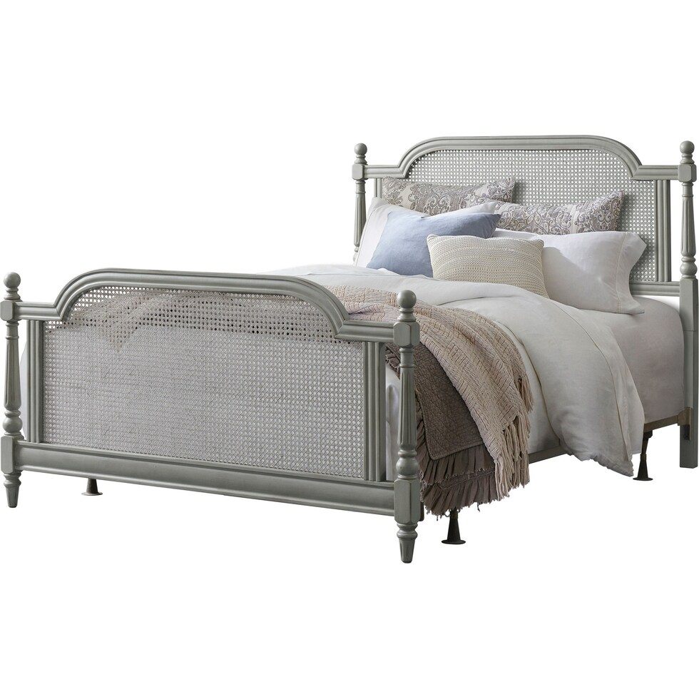 zophia gray queen bed   