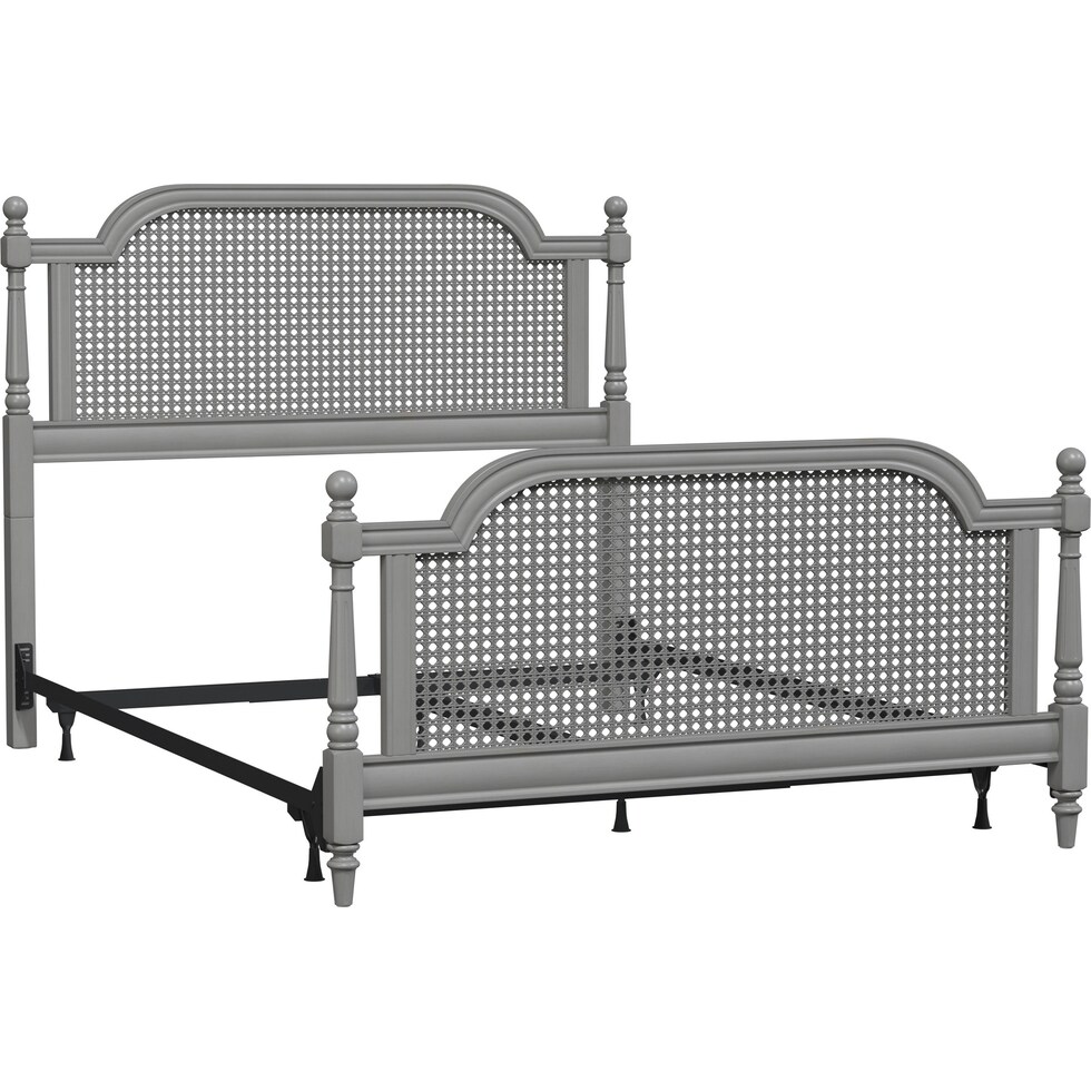 zophia gray queen bed   