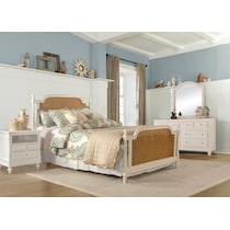 zophia white queen bed   