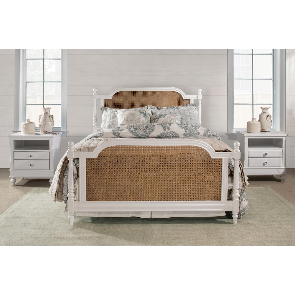 zophia white queen bed   