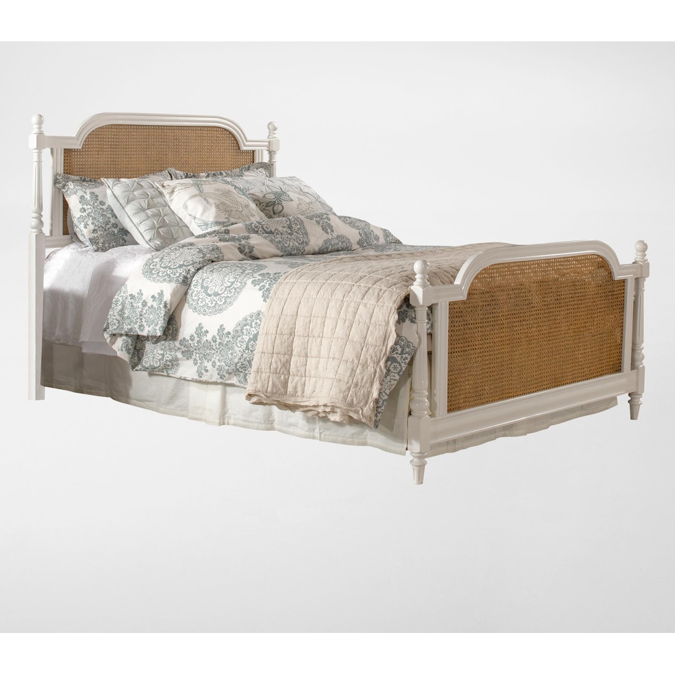zophia white queen bed   