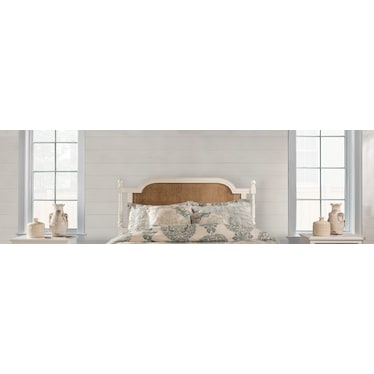 Zophia Queen Headboard and Bed Frame - Cream