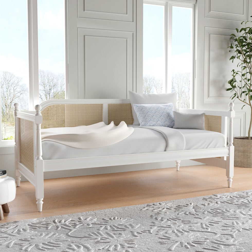 zophia white twin bed   