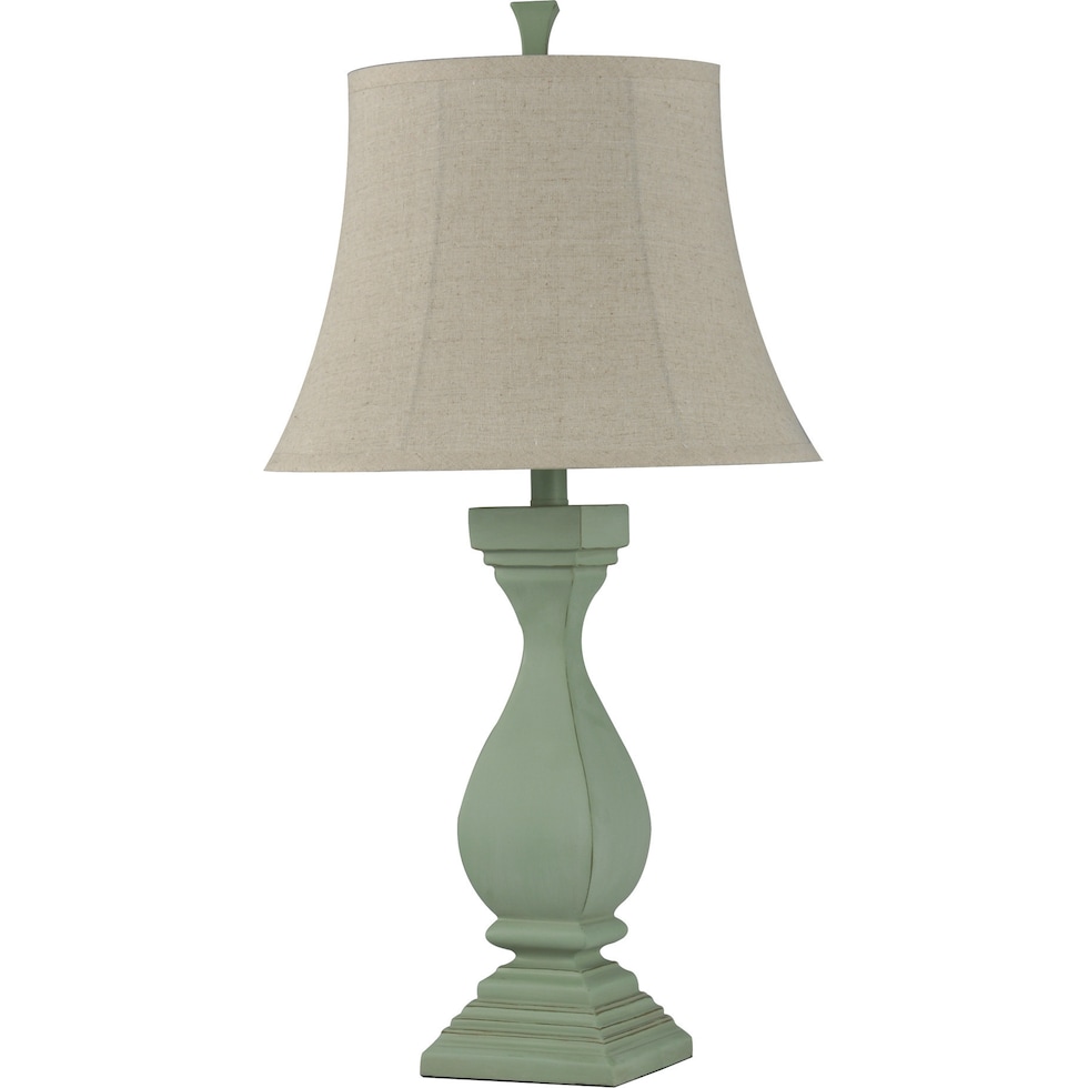 zuhra green table lamp   