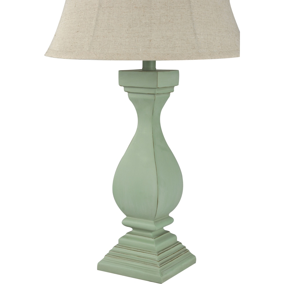 zuhra green table lamp   